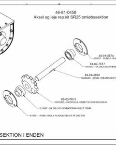Shaft and bearing rep. kit circuit section SR25M&M